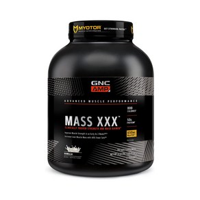 GNC AMP Mass XXX 프로틴 파우더 BCAA 크리아틴 바닐라맛 2.72kg, 1개, 2.724kg