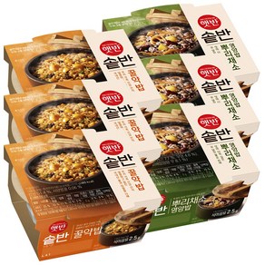 햇반 솥반 꿀약밥 210g x 3p + 뿌리채소 영양밥 200g x 3p 세트