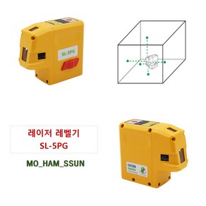 샤프 다이오드 5POINT 6배 밝기 레이저 레이져 레벨기 SL5PG, 1개, 본품(배터리없음)