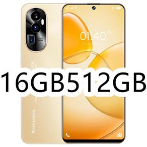 Reno10 Po + 스마트폰 글로벌 버전 5G 안드로이드 7.3 인치 HD 풀 스크린 512 GB 1TB 모바일 듀얼 SIM 카, 512GB, 03 Golden 16GB 512GB