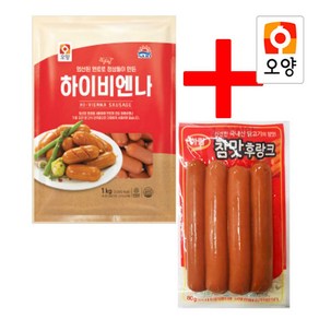 사조오양 하이 비엔나 1kg+참맛후랑크 80g, 1kg, 1개