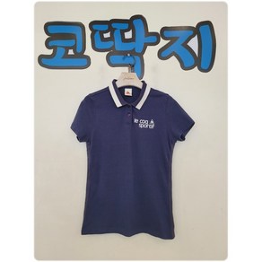 여08102 르꼬끄정품 여성 상의 반팔 카라넥 카라티 코튼 슬림핏 티셔츠 중고구제 코딱지구제