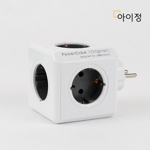 아이정 디자인멀티탭 파워큐브 오리지널 베이직 그레이 5구 멀티콘센트 멀티탭, 1개, 0cm