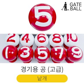 게이트볼 경기용 공 고급 1개 낱개 번호 색상별, 게이트볼 공-고급-9번