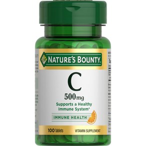 Natue's Bounty Vitamin C Tablets Vitamin Supplem Natue's Bounty 비타민 C 정제 비타민 보충제 건강한 면역 체계 지원, 1개, 100