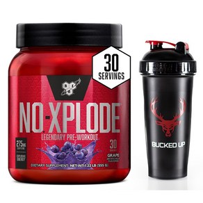 BSN 노익스플로드 포도맛 30서빙 + Bucked up 쉐이커 700ml 증정, 1개, 555g