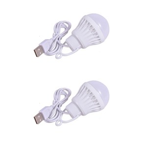 USB LED 램프 5W, 2개, 주광색