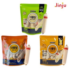 진주햄 천하장사 더블링 ( 콰트로치즈 콘스윗치즈 뿌링치즈) 소세지 3종 각1봉, 250g, 3개