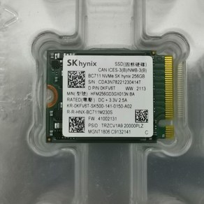 스키닉스 BC711 512G M.2 2230 PCIe NVMe SSD 노트북 스팀덱, BC7112230256G3년보증신설