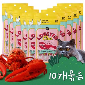 든든 랍스터 츄르 고양이 간식 12g x 4p, 10팩, 랍스터 치킨