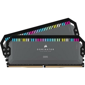 커세어 CORSAIR 도미네이터 플래티넘 RGB DDR5 RAM 32GB (2x16GB) 6000 C30 1.4V AMD 최적화 컴퓨터 메모리 쿨 그레이