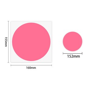 15cm 대형 방수 원형 도트 스티커 10매, 3팩, 07. 핑크 10매