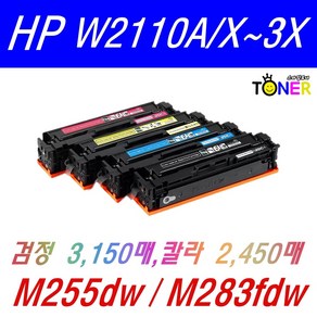 HP 206A 재생 W2110A W2110X M255nw M283fdw M255dw M282nw, 1개