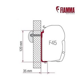 [피아마] AS 400 L 브라켓 - F45 550 어닝용 브라켓, 1개