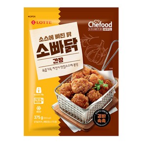 롯데 쉐푸드 소빠닭 간장/냉동 소스에빠진닭, 1개, 375g