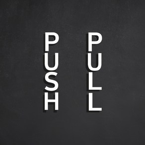 PUSH PULL 미시오 당기시오 표지판