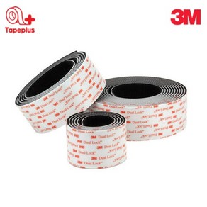 3M SJ3550 듀얼락 250방 탈부착 검정벨크로 50mmX5CM, 1개