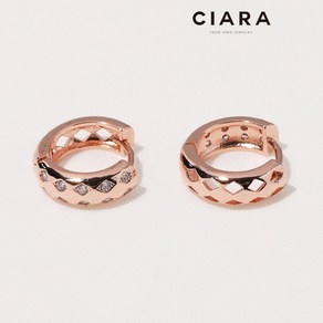 CIARA 14K Mantova 캐럿 투라인 볼드 귀걸이(GoldPlated)