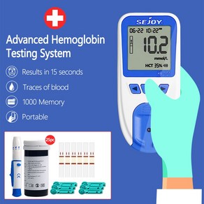 광학 헤모글로빈 측정기 분석기 25 개 테스트 용지 및 바늘 HB 용 빈혈 모니터, [01] detecto 25pc Test, 1개, 1개입