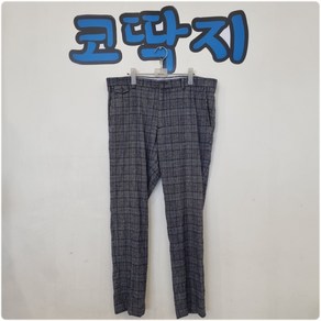 남08574 루이까스텔정품 남성빅사이즈 겨울 골프 모직 체크 바지 중고구제 코딱지구제