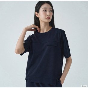 지센/봄신상 파격할인 [24SS] 여성 [에센셜] 불가리 포켓셋업 5부 티셔츠 색상2종