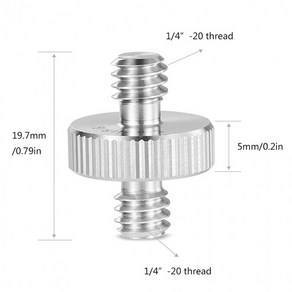 [1+1] 양쪽 스터드 1 카메라 볼트 4인치 듀얼 나사 어댑터