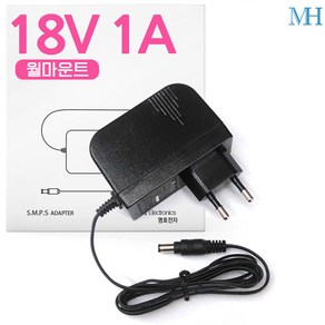 명호전자 18V1A 아답터 벽걸이형(ANY1801W-NI) DC 18V 1A 어댑터