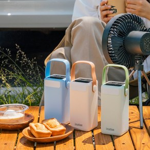 이메이션 고속충전 대용량 보조배터리 50000mAh 스트랩 유선형 대용량 여행용 LED램프 캠핑 피크닉 차박, 라이트그린