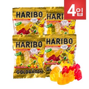 하리보 골든바렌미니 10g 4입 수입젤리 소풍 야외활동 수입간식, 4개, 40g