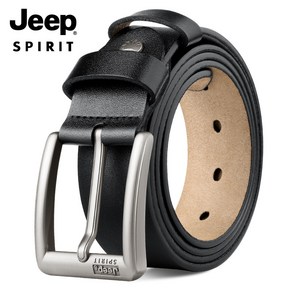 JEEPSPIRIT 남성용 가죽 버클 벨트 OM18CD996BT0493 + 벨트박스