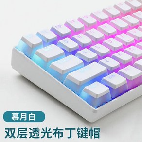 앤 키캡 스킨 프로 2 더블 열 키보드 밀크 MX 푸딩 기계식 OEM 테마 프로필 스위치, [01] Only Keycap, 없음, 없음, 1) Muyue white - Only Keycap