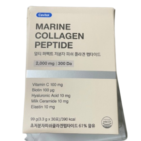 세비톨 멀티 퍼펙트 저분자 피쉬 콜라겐 펩타이드 3.3g x 30포 저분자 콜라겐 히알루론산 밀크세라마이드 엘라스틴 비오틴과 비타민C, 1박스, 30회분, 99g