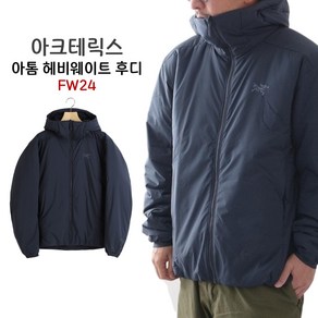 아크테릭스 아톰 헤비웨이트 후디 남성 FW24 자켓 BLACK SAPPHIRE AJOFMX7302-BSR