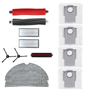 [호환] 로보락 S8 Po ULTRA 소모품 먼지 필터 메인브러쉬 물걸레 리필 세척브러쉬 사이드브러쉬 먼지봉투 6종 풀 세트, 8 Po ULTRA, 12개