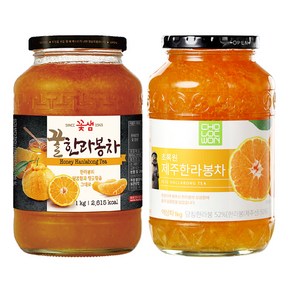 꽃샘 꿀한라봉차 1kg +초록원 제주 한라봉차 1kg (2kg), 1개입