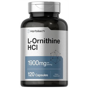 Hobaach 오르니틴 1900mg 오르니틴염산염 L오르니틴 Onithine 120캡슐, 1개