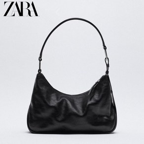 [100% 정품] ZARA TRF 자라 바게트 겨드랑이 블랙 소가죽 토트 숄더백