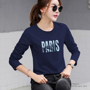 스타일아유 여성용 PARIS 레터링티셔츠[PXA6TS043A]