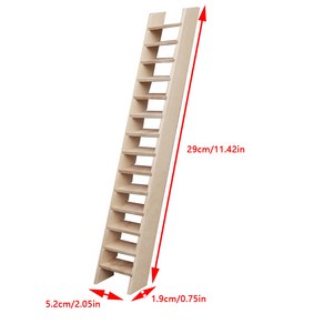 1/12 인형 집 미니어처 계단 사다리 인형 집 나무 계단 모델 미니 가구 액세서리 놀이 장난감 척, 1개
