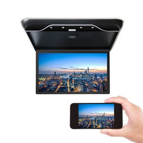 자동차천장모니터 19 인치 자동차 TV 안드로이드 고화질, 11. 19인치 MP5 블랙(미러링 무드등)