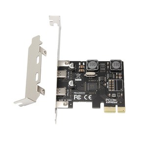 2포트 USB 3.1(10Gbps) PCIe 카드 USB-C 초고속 PCIe expess X1 to Type C x2 호스트 컨트롤러 카드 Type-C PCIe 어댑터