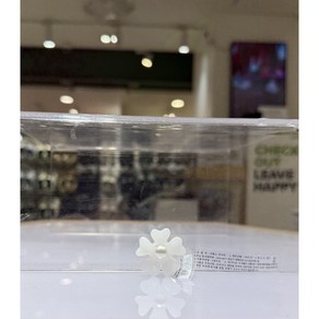 [크록스] 정품 지비츠 화이트 메탈 진주 플라워 10015375, 1개
