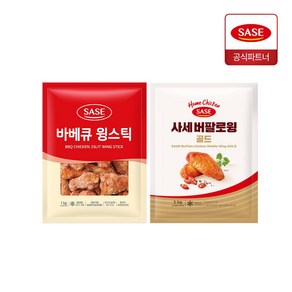 사세 버팔로 윙 골드 1kg + 바베큐 윙 스틱 1kg, 2개