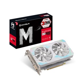 MAXSUN 라데온 RX 580 2048SP 빅맥 화이트 D5 8GB, 본품