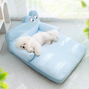 HA.M 사계절 고양이 애견 등받이 매트 멍멍이 아이스 쿨매트 강아지 방석, 옐로우, 1개