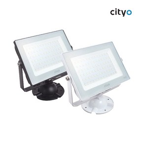 CITYO LED 투광기 노출형 투광등 50W 화이트 블랙, 블랙 바디+전구색, 1개