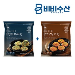 1+1 사옹원 한입아삭김치전 300g + 한입땡초부추전 300g