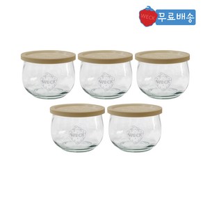 [WECK] 580ml (No744) 유리병+PE뚜껑 5개