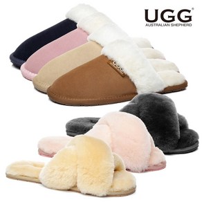 AS UGG 어그 슬리퍼 겨울 털슬리퍼 여자 남자 양털 린티 래시 따뜻한 호주