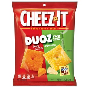 Cheez-it Duoz Sharp Cheddar and Parmesan 4.3 oz Cheez-it Duoz 샤프 체다 치즈 파마산 치즈 4.3 온스